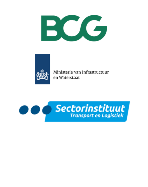 Logo's van BCG, Ministerie van Infrastructuur en Waterstaat en Sectorinstituut Transport en Logistiek